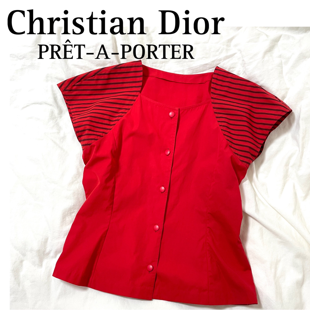 Christian Dior　赤ブラウス　Lサイズ