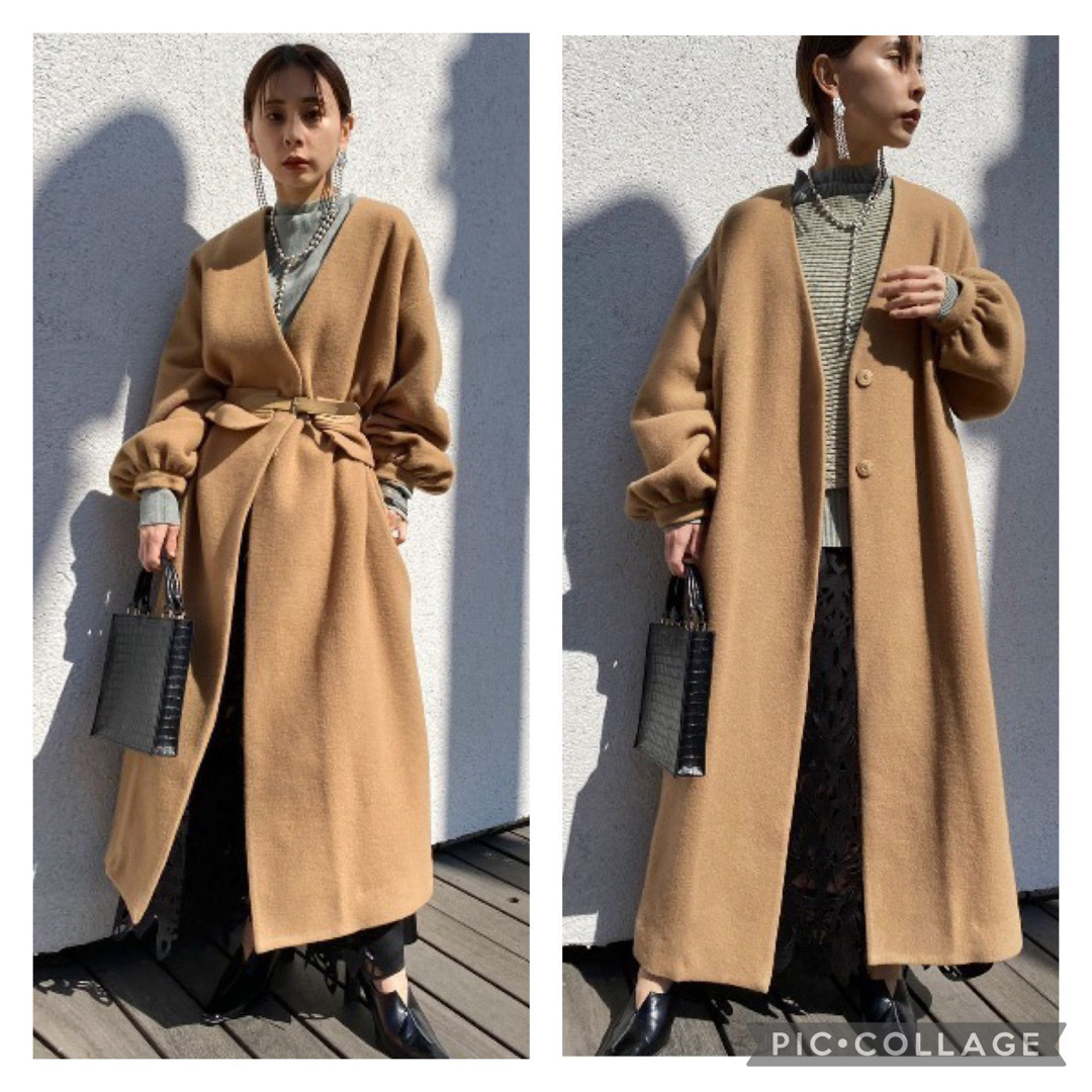 アメリヴィンテージ　2WAY NOCOLLAR BELT COAT