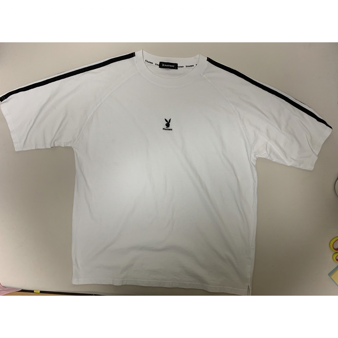 PLAYBOY(プレイボーイ)のプレイボーイ　ラグランスリーブtシャツ XL メンズのトップス(Tシャツ/カットソー(半袖/袖なし))の商品写真