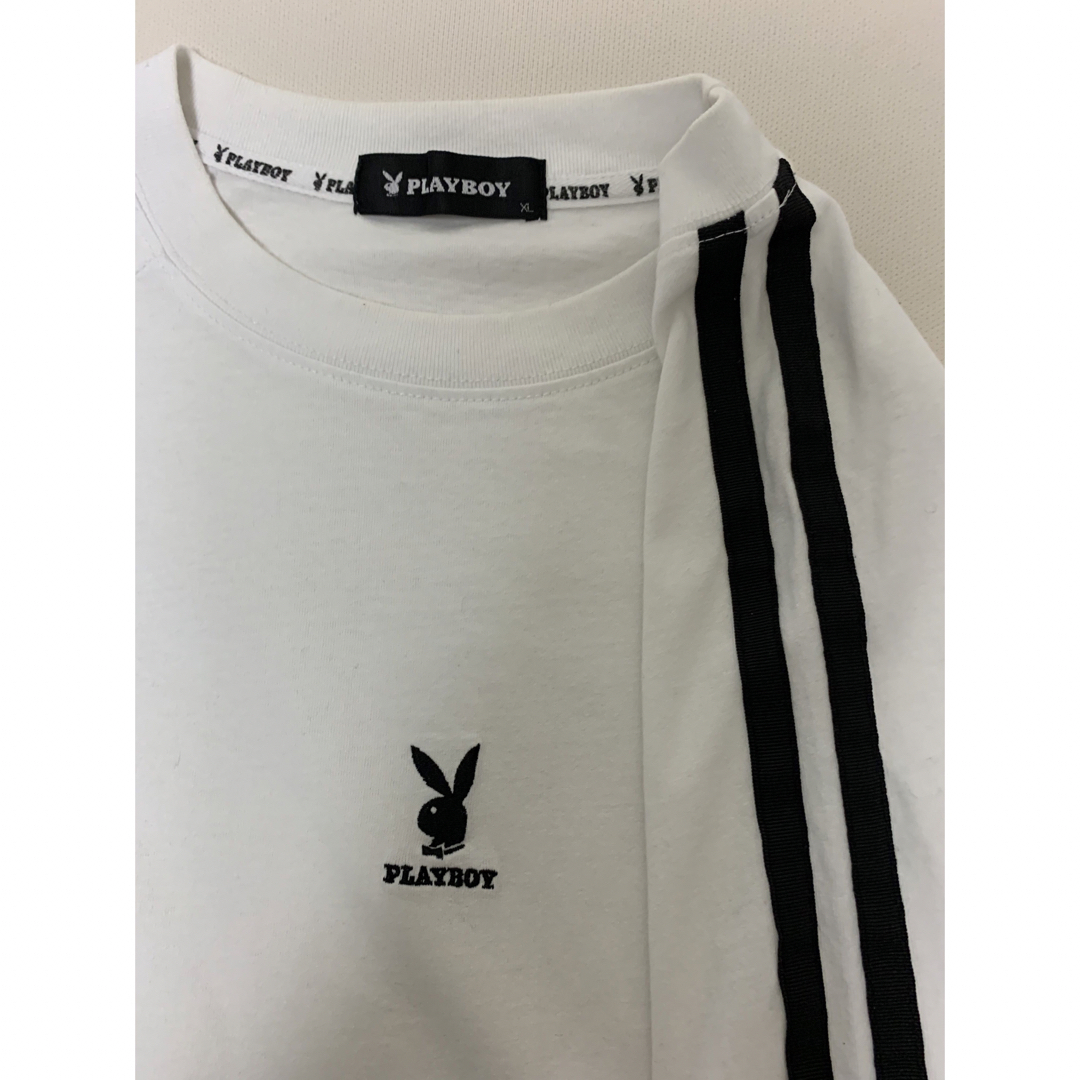 PLAYBOY(プレイボーイ)のプレイボーイ　ラグランスリーブtシャツ XL メンズのトップス(Tシャツ/カットソー(半袖/袖なし))の商品写真