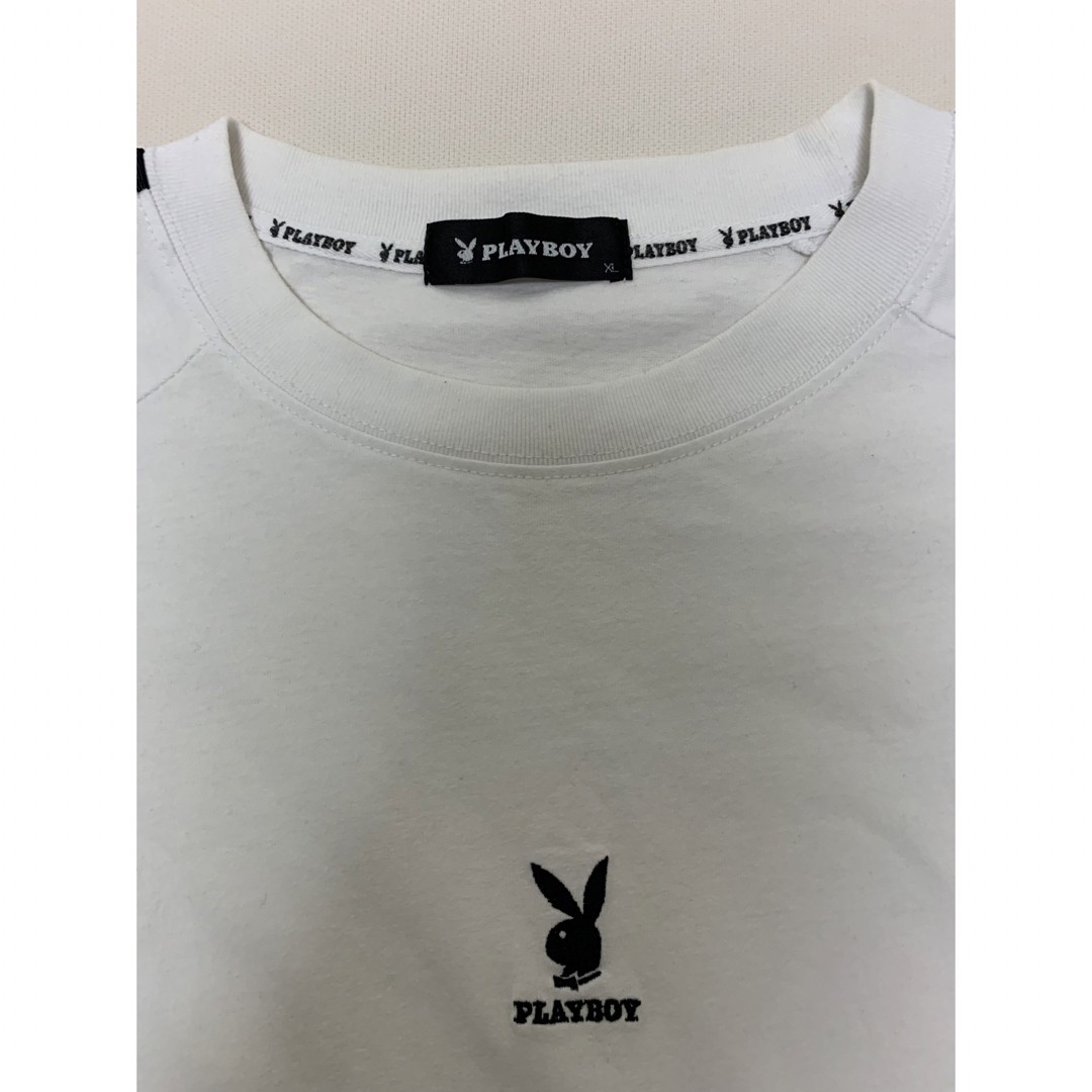 PLAYBOY(プレイボーイ)のプレイボーイ　ラグランスリーブtシャツ XL メンズのトップス(Tシャツ/カットソー(半袖/袖なし))の商品写真