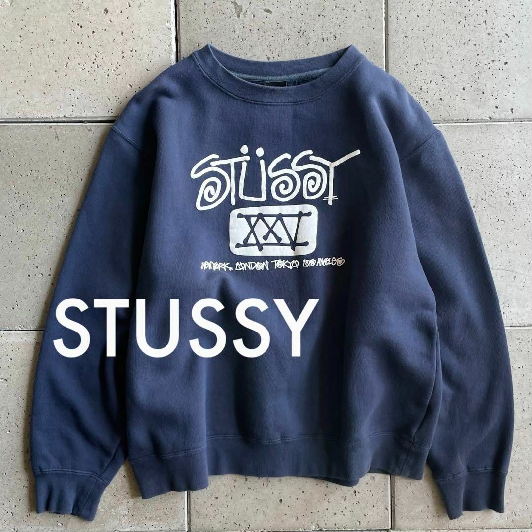 Mですがサイズも大きめですOLD STUSSY 漢字プリントパーカー　90s  Y2K サイズM