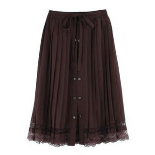 アクシーズファム(axes femme)のaxes femme アクシーズファム プリーツスカート ブラウン(ロングスカート)