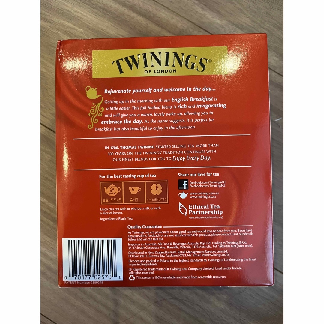 コストコ(コストコ)のトワイニング　TWININGS紅茶　イングリッシュブレックファースト 食品/飲料/酒の飲料(茶)の商品写真