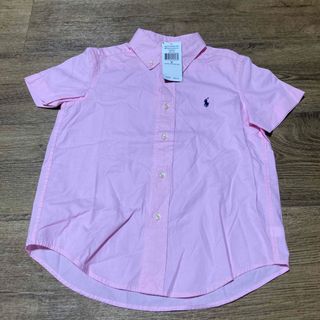 ラルフローレン(Ralph Lauren)の新品 タグ付 ラルフローレン キッズ ピンク 半袖 シャツ 110cm(Tシャツ/カットソー)