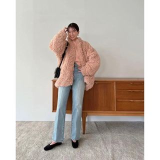 田中みなみ×CLANE CURL FUR SHORT COAT