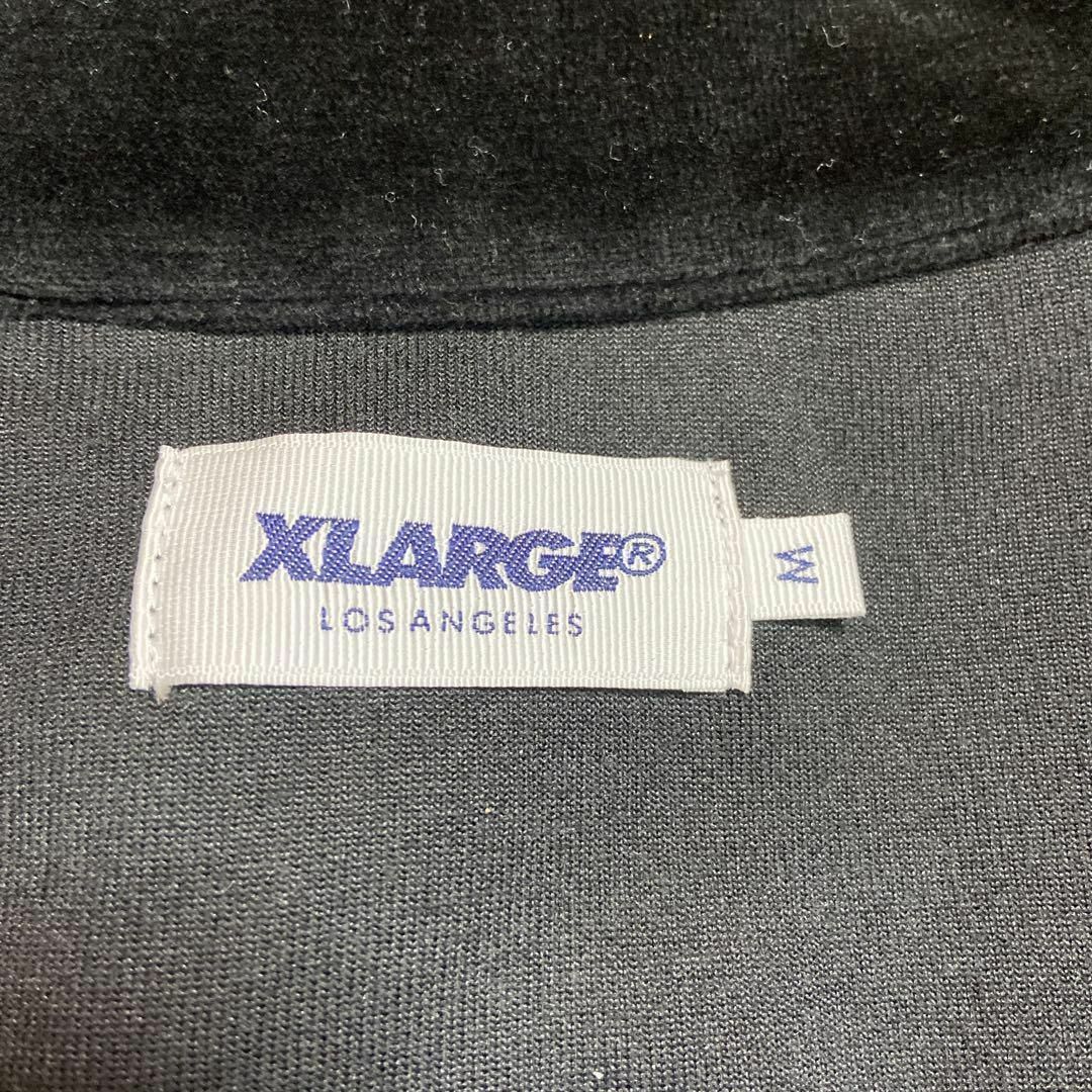 【人気ベロア、トラックジャケット】X-LARGEワンポイント刺繍ロゴM長袖 6