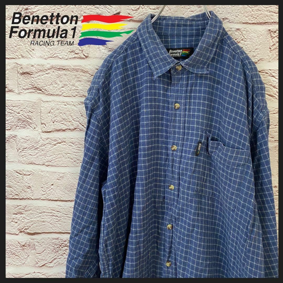 BenettonFormula1 シャツ　チェックシャツ [ L ]