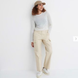 ユニクロ(UNIQLO)のワイドストレートカーゴパンツ(ワークパンツ/カーゴパンツ)