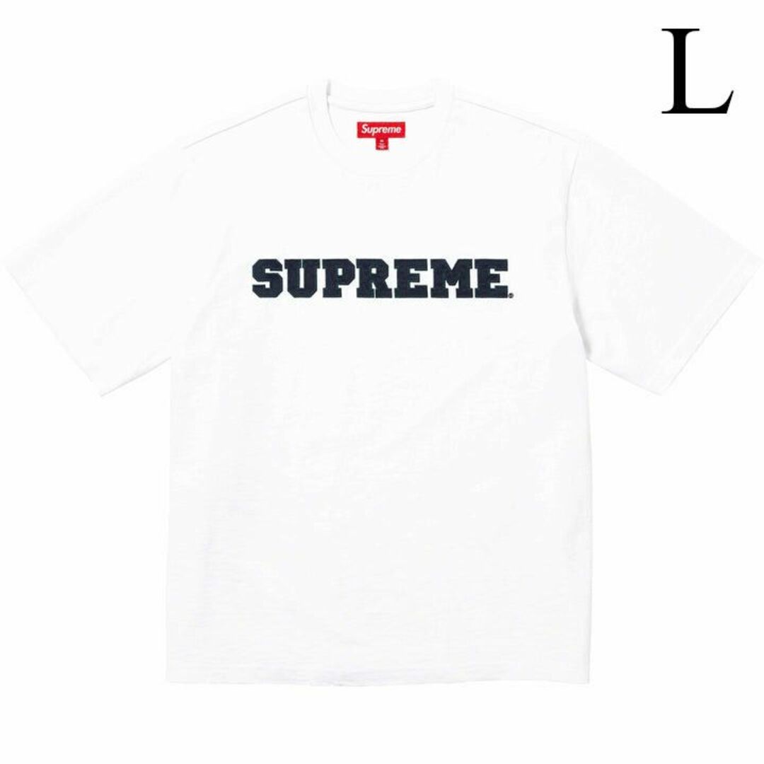 L　SUPREME Collegiate S/S TOP　白　シュプリームメンズ