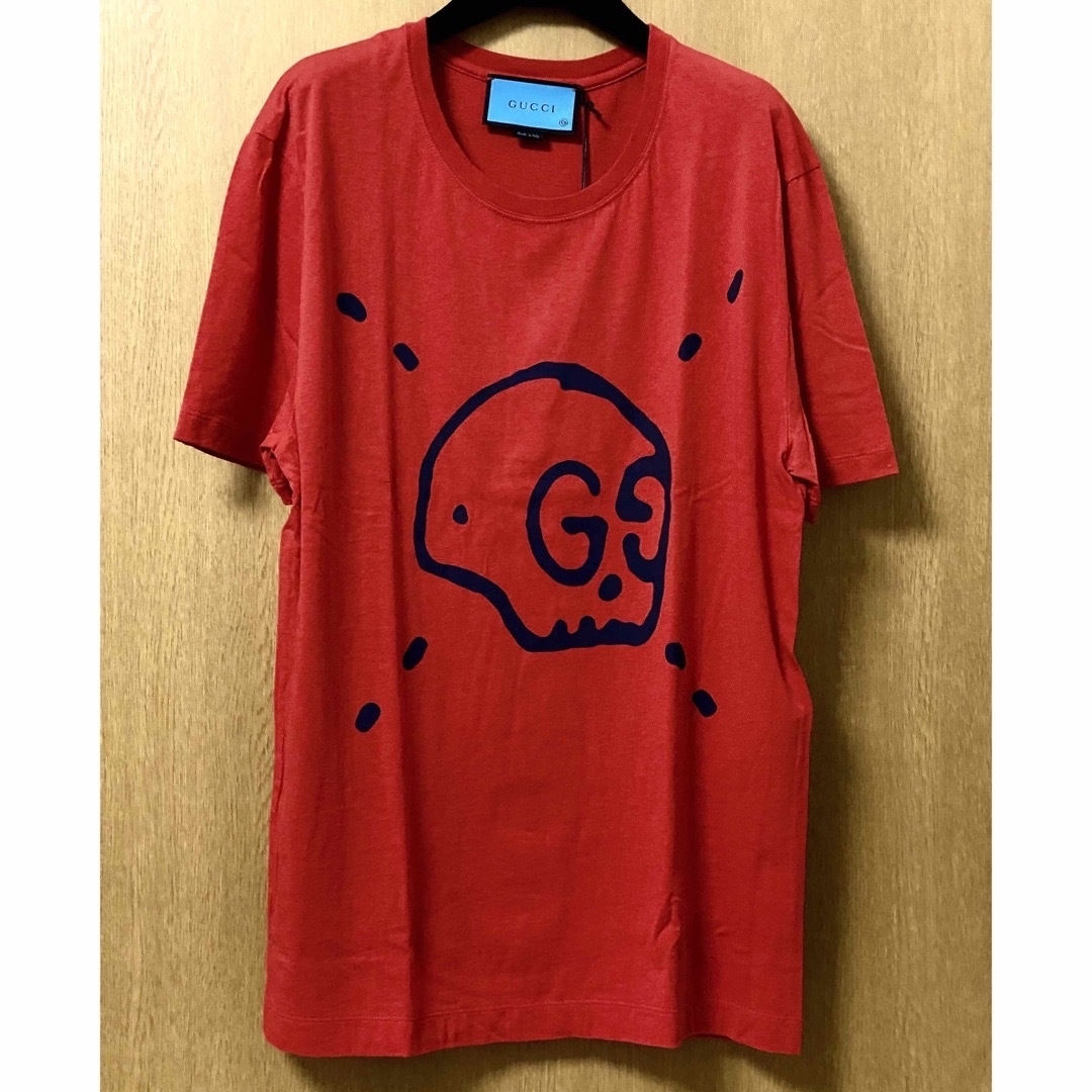 Gucci(グッチ)のGUCCI グッチ Tシャツ ゴースト スカル レッド Sサイズ 新品未使用 メンズのトップス(Tシャツ/カットソー(半袖/袖なし))の商品写真