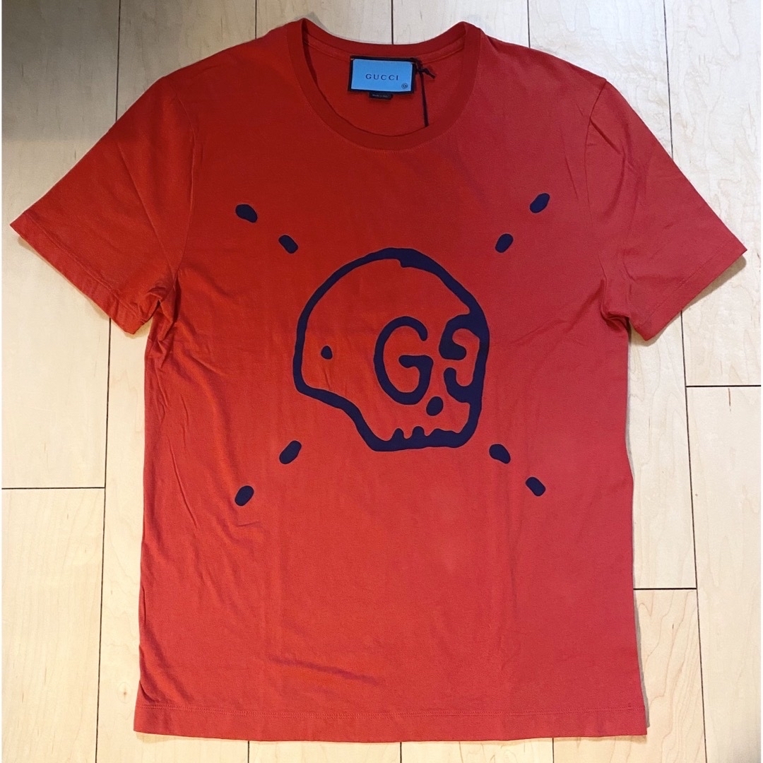 Gucci(グッチ)のGUCCI グッチ Tシャツ ゴースト スカル レッド Sサイズ 新品未使用 メンズのトップス(Tシャツ/カットソー(半袖/袖なし))の商品写真