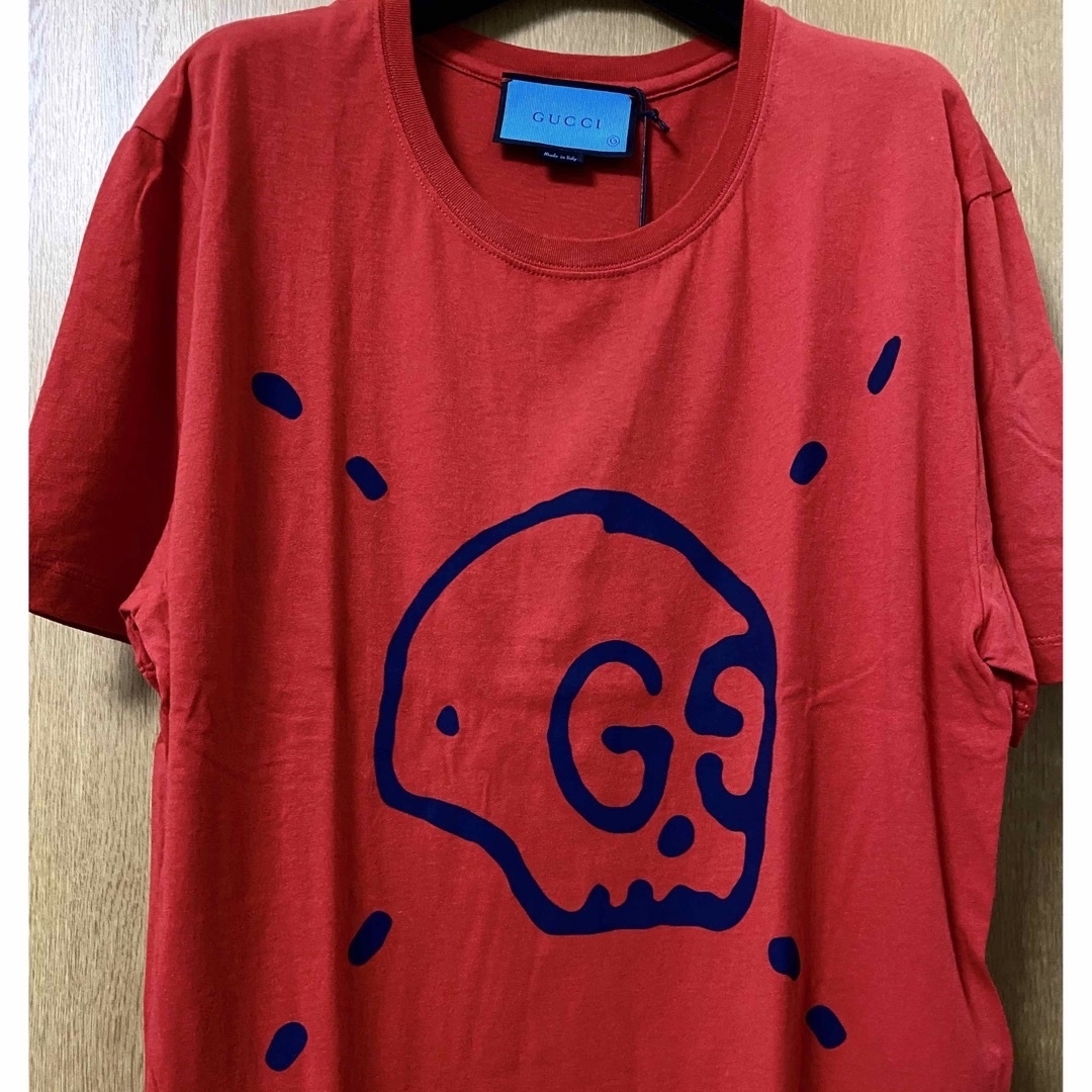 Gucci(グッチ)のGUCCI グッチ Tシャツ ゴースト スカル レッド Sサイズ 新品未使用 メンズのトップス(Tシャツ/カットソー(半袖/袖なし))の商品写真