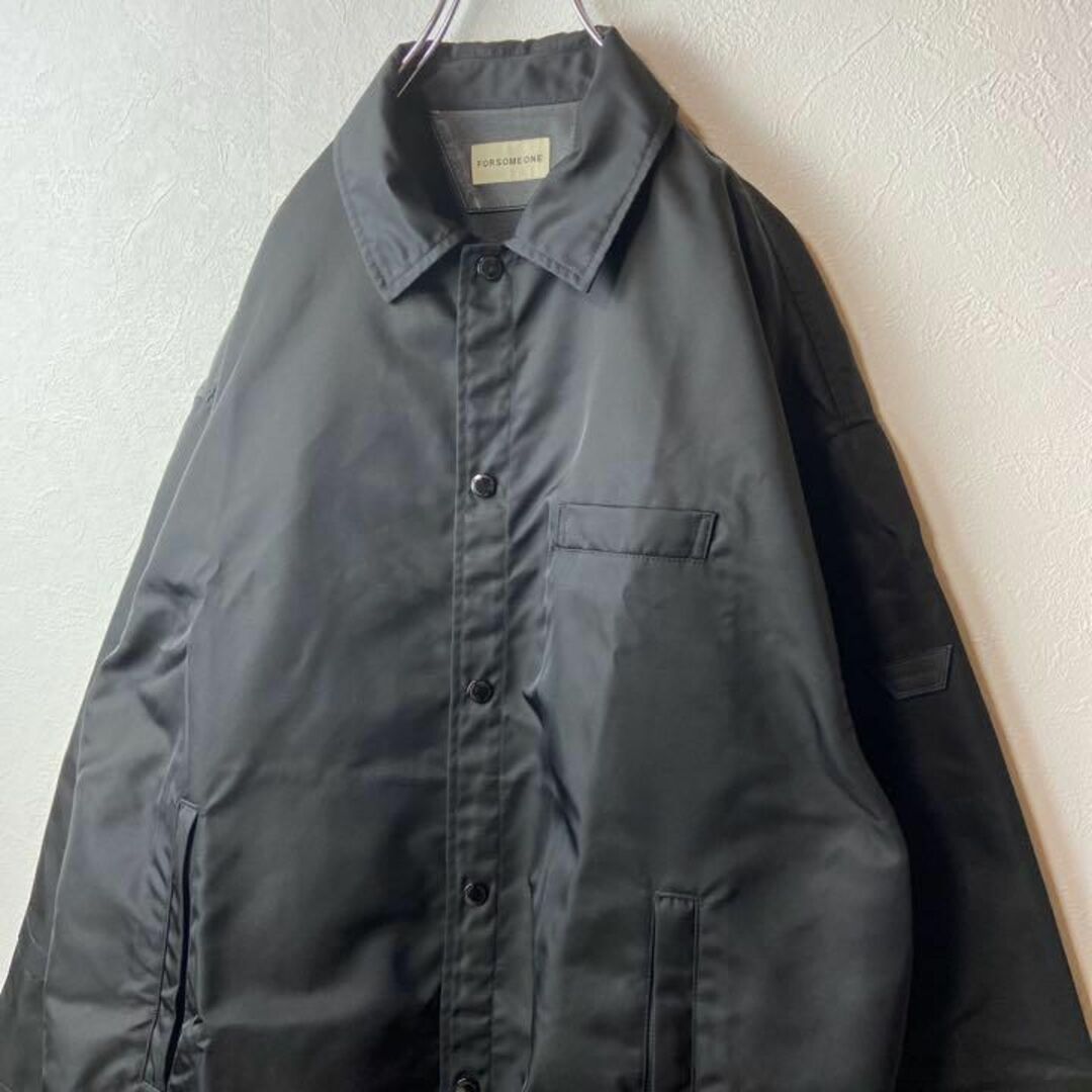 FORSOMEONE Nylon Cort古着ブラック背面ロゴサイズ48黒の通販 by 古着