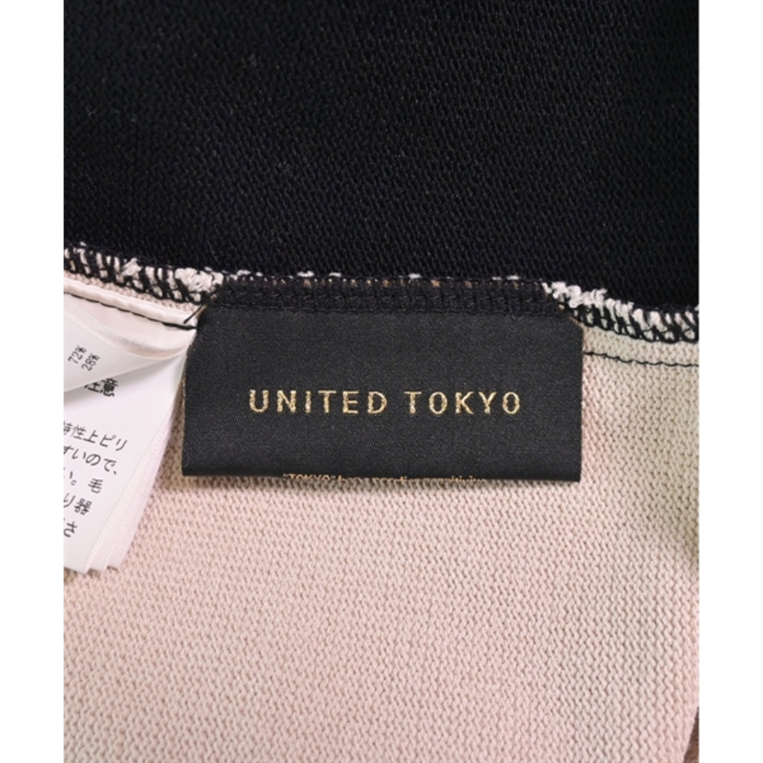 UNITED TOKYO(ユナイテッドトウキョウ)のUNITED TOKYO ワンピース F 黒xピンクベージュ 【古着】【中古】 レディースのワンピース(ひざ丈ワンピース)の商品写真