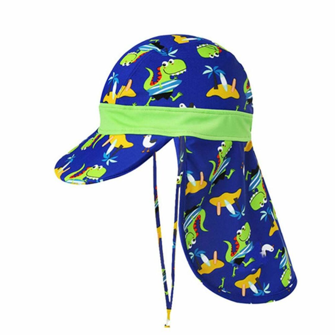 【色: 恐竜A】AOIREMON ベビー 子供水着 帽子 水泳キャップ 日焼け予