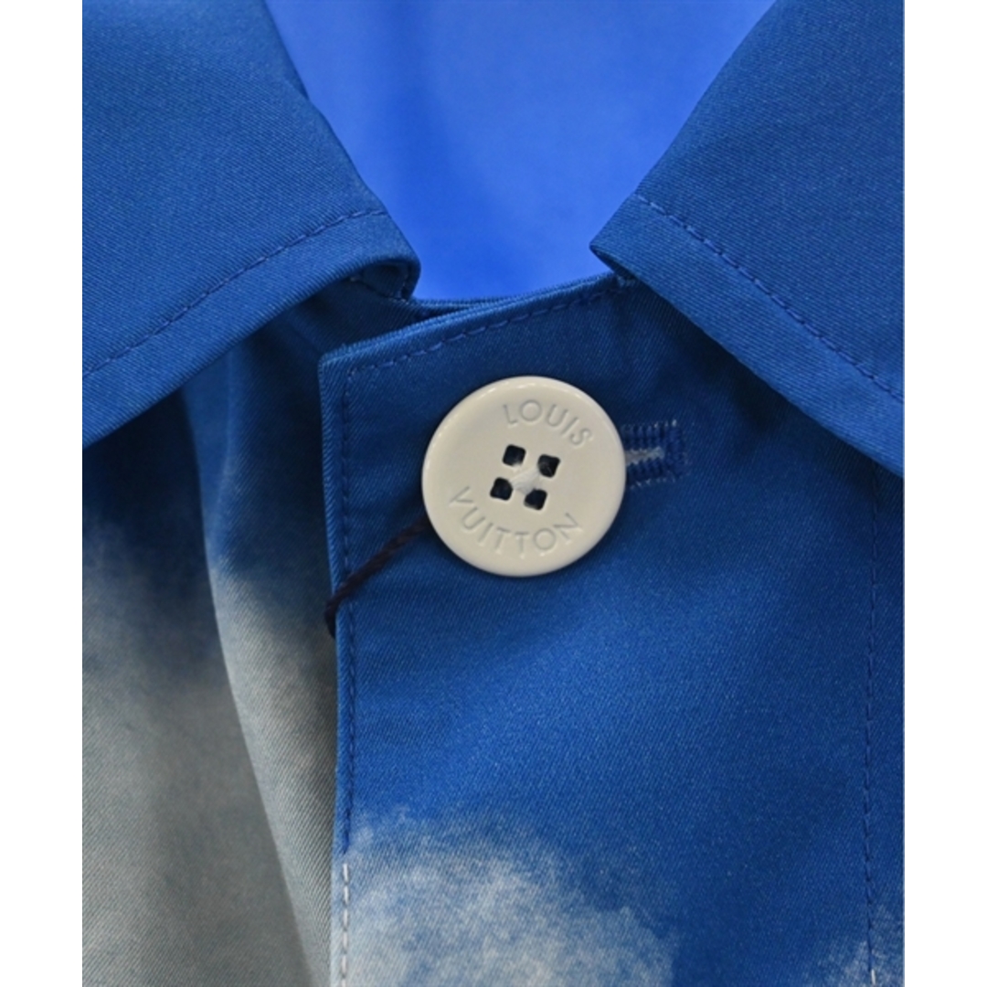 LOUIS VUITTON(ルイヴィトン)のLOUIS VUITTON ステンカラーコート 46(M位) 青x白(総柄) 【古着】【中古】 メンズのジャケット/アウター(ステンカラーコート)の商品写真