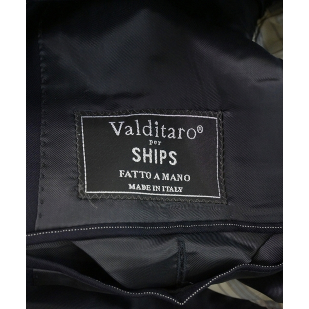 VALDITARO テーラードジャケット 50(XL位) 紺x白(ストライプ) 5