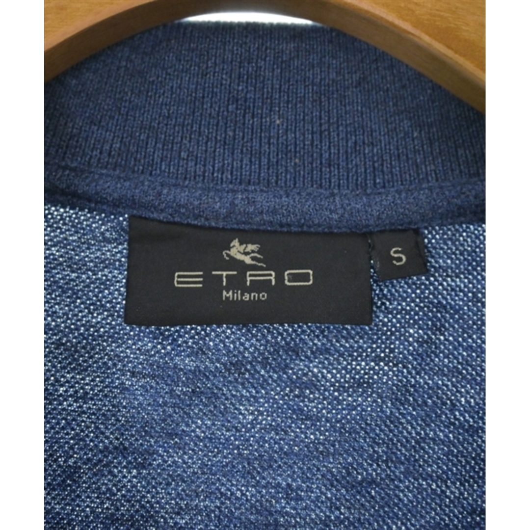 ETRO(エトロ)のETRO エトロ ポロシャツ S 青 【古着】【中古】 メンズのトップス(ポロシャツ)の商品写真