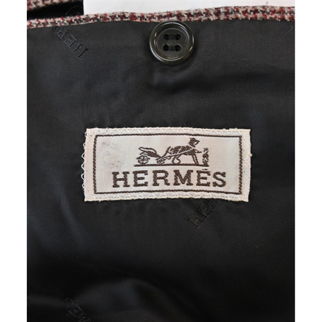 HERMES テーラードジャケット 52(XL位) エンジ系等(ミックス)