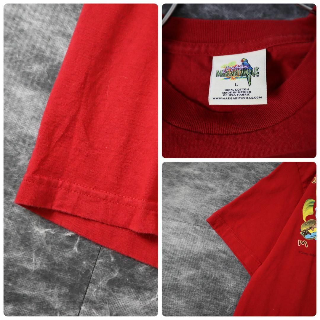 ART VINTAGE(アートヴィンテージ)の【vintage】オウム 鳥 サンバ プリント アニマル Tシャツ 赤 L メンズのトップス(Tシャツ/カットソー(半袖/袖なし))の商品写真