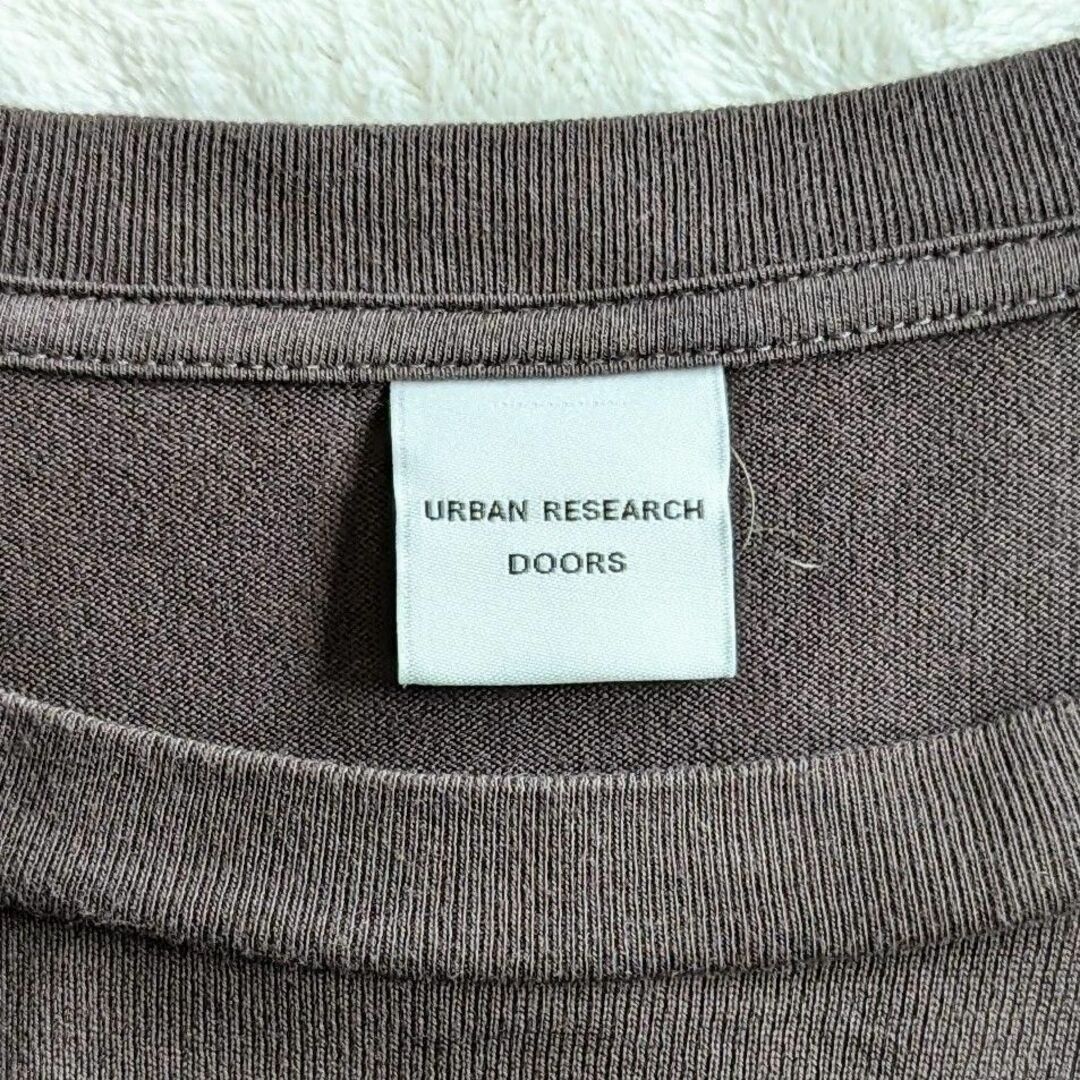 URBAN RESEARCH DOORS(アーバンリサーチドアーズ)のアーバンリサーチドアーズ　長袖　ワイドカットソー　茶　コットン100%　シンプル レディースのトップス(カットソー(長袖/七分))の商品写真