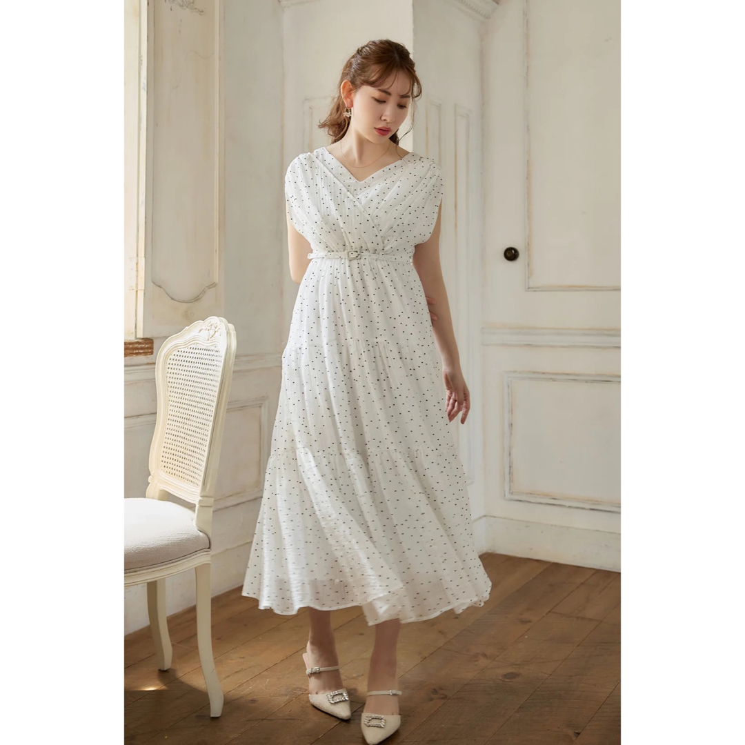 herlipto Tiered Polka-Dot Long Dress | フリマアプリ ラクマ