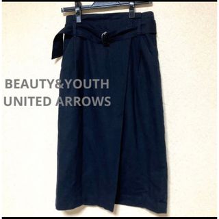 ビューティアンドユースユナイテッドアローズ(BEAUTY&YOUTH UNITED ARROWS)のBEAUTY&YOUTH UNITED ARROWS ラップスカート ネイビー(ロングスカート)