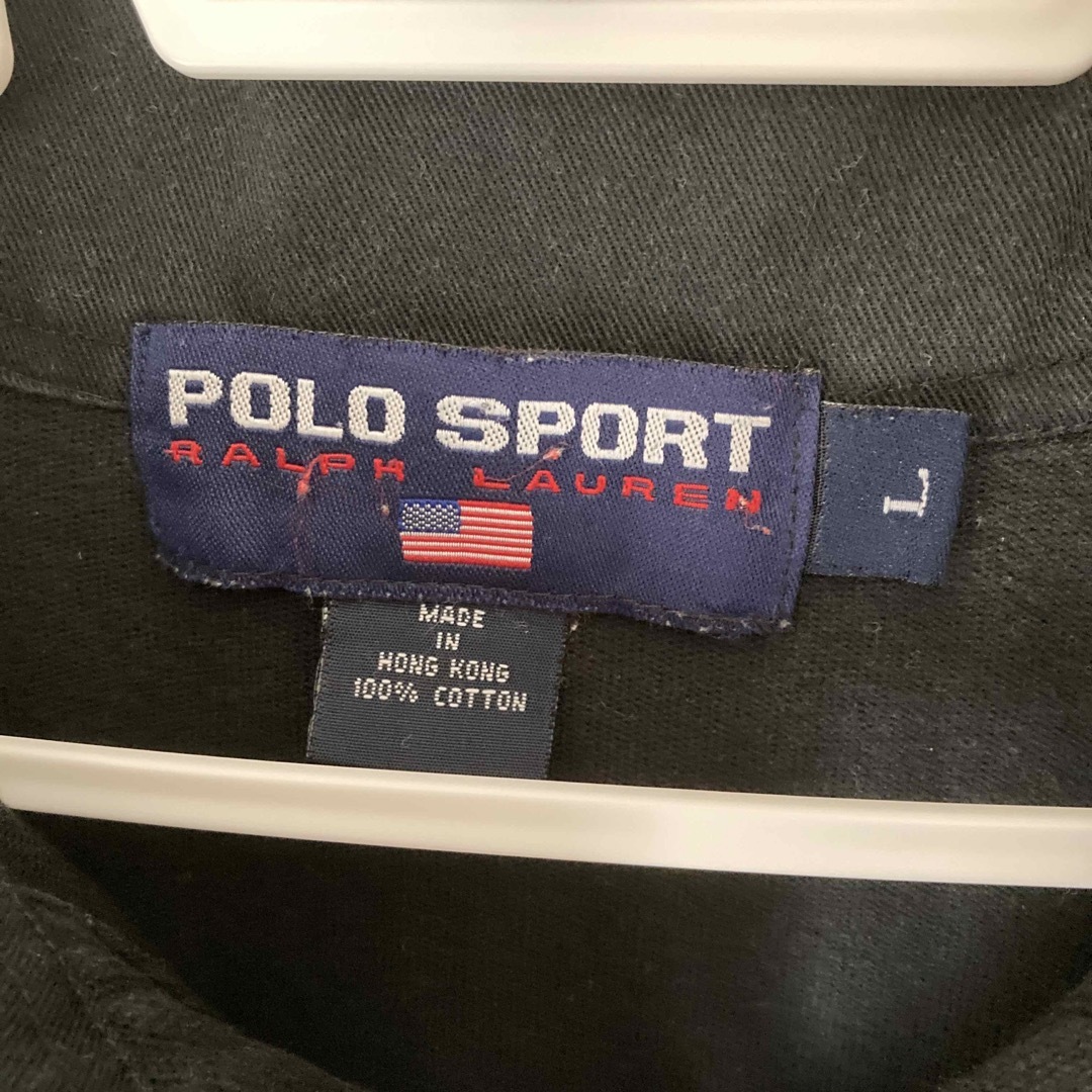 POLO RALPH LAUREN(ポロラルフローレン)の値下げ　ポロスポーツ　ラガーシャツ　長袖ポロシャツ　L ライン メンズのトップス(ポロシャツ)の商品写真