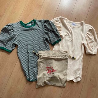 アメリヴィンテージ(Ameri VINTAGE)のAMERI VINTAGE AMERI×MILLER POOFY TOPS(カットソー(半袖/袖なし))