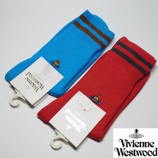 ヴィヴィアンウエストウッド(Vivienne Westwood)の【新品タグ付き】ヴィヴィアンウエストウッド ソックス2足セット 130750(ソックス)