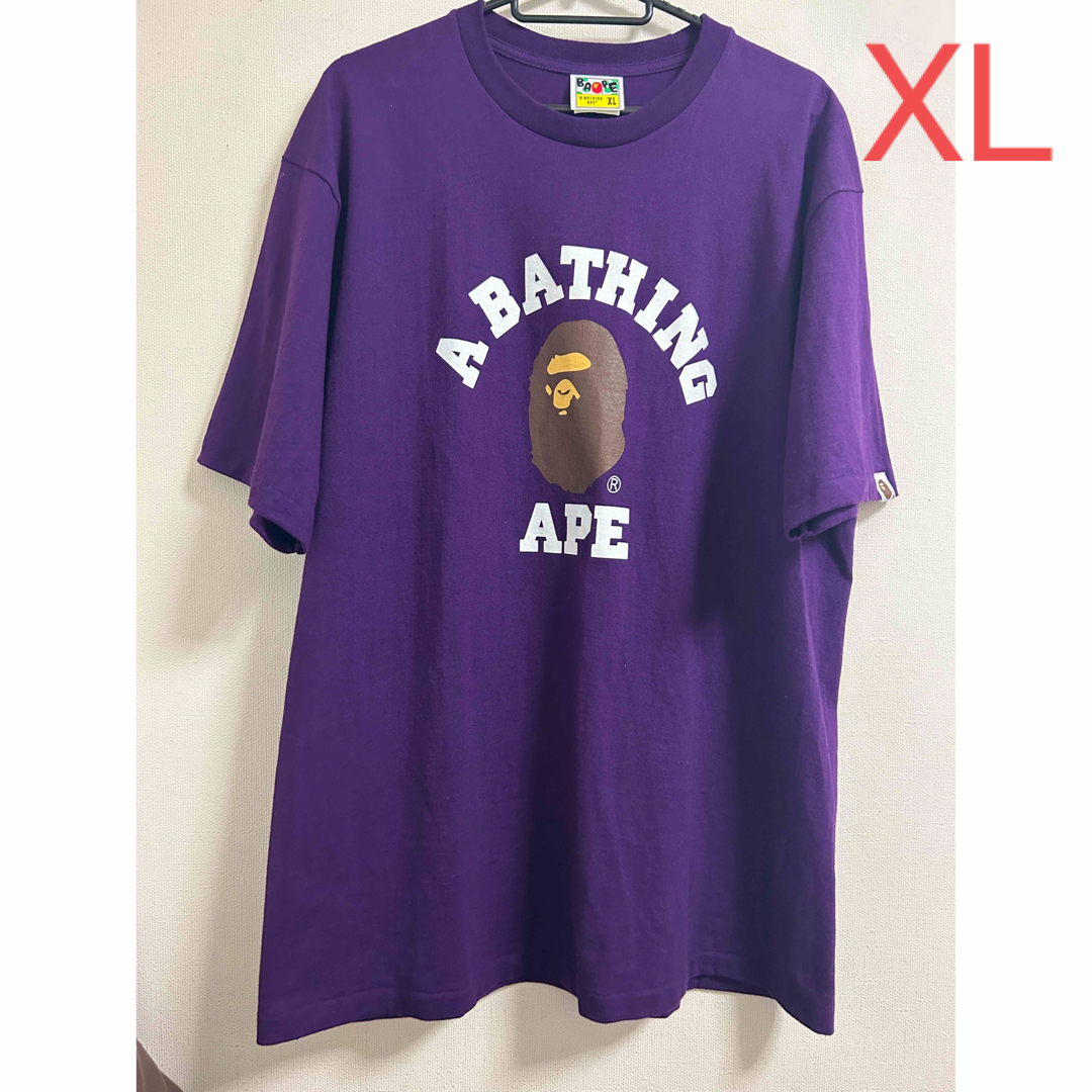 【美品】A BATHING APE Tシャツ パープル【XL】