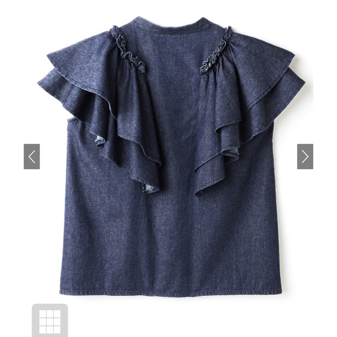 ダブルフリルトップス レディースのトップス(シャツ/ブラウス(半袖/袖なし))の商品写真