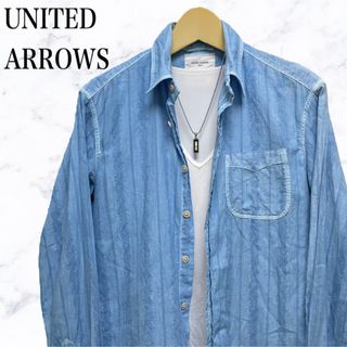 ユナイテッドアローズ(UNITED ARROWS)のUNITED ARROWS TOKYO 長袖シャツ　日本製　青　ブルー系(シャツ)