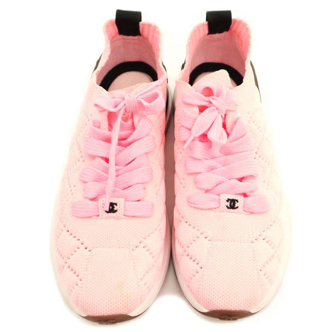 CHANEL - シャネル ココマーク ロゴ ニットスニーカー G35549
