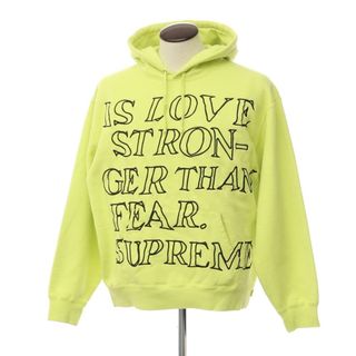 シュプリーム Supreme 2023年春夏 Stronger Than Fear Hooded Sweatshirt スウェットパーカー ライム【サイズL】【メンズ】