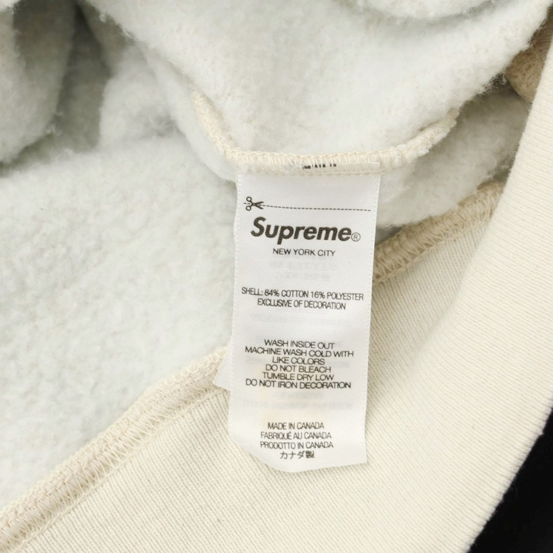 【中古】シュプリーム Supreme 2023年春夏 Overdyed S Logo Hooded Sweatshirt オーバーダイ  スウェットパーカー グレージュ系【サイズL】【メンズ】