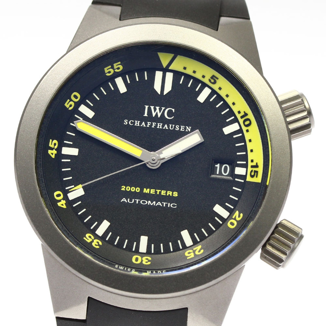 IWC SCHAFFHAUSEN IW353804 アクアタイマー オートマティック 2000 自動巻き メンズ 良品 保証書付き メーカーOH済み_759174