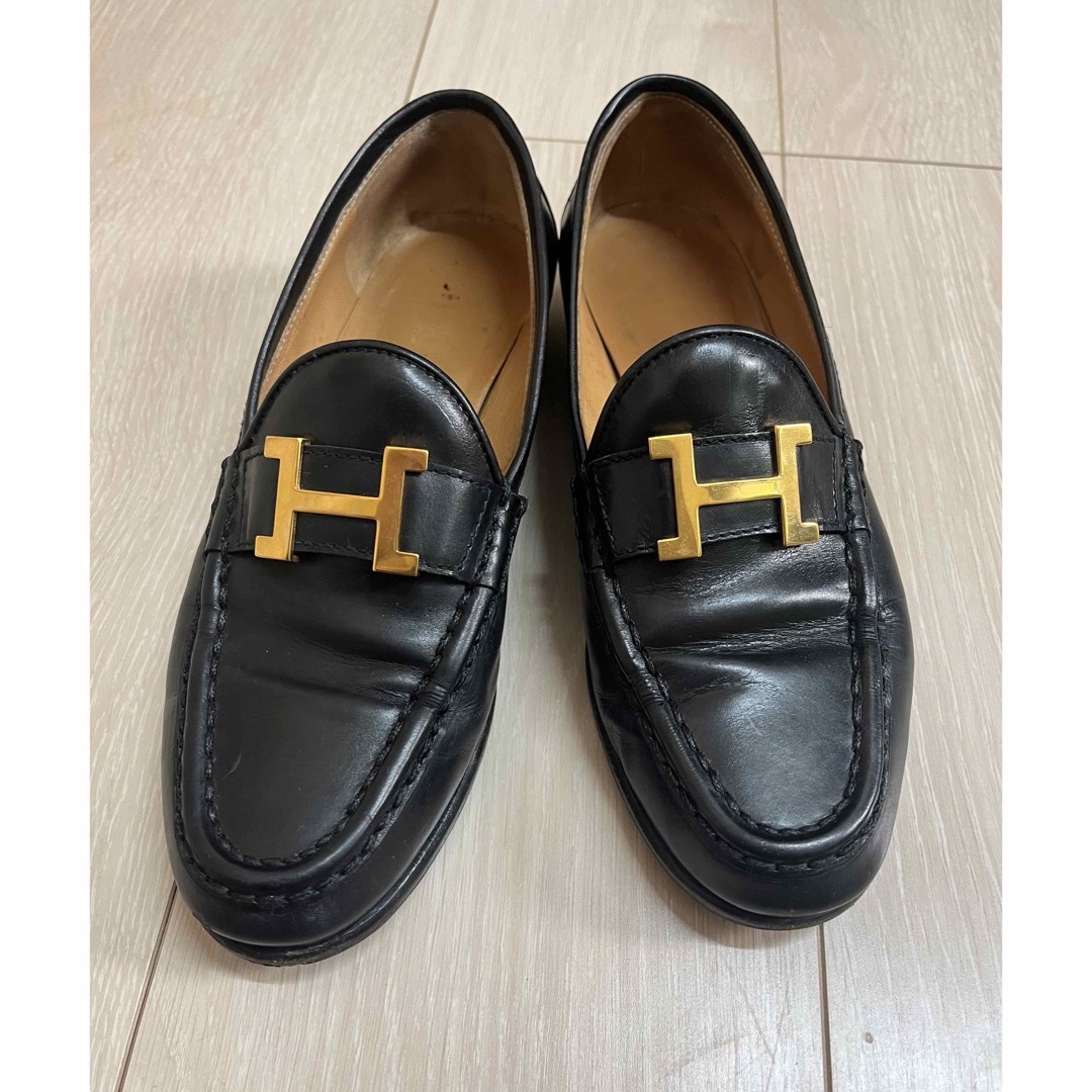 秋田店 【美品】エルメス ローファー Hロゴ 革靴 コンスタンス