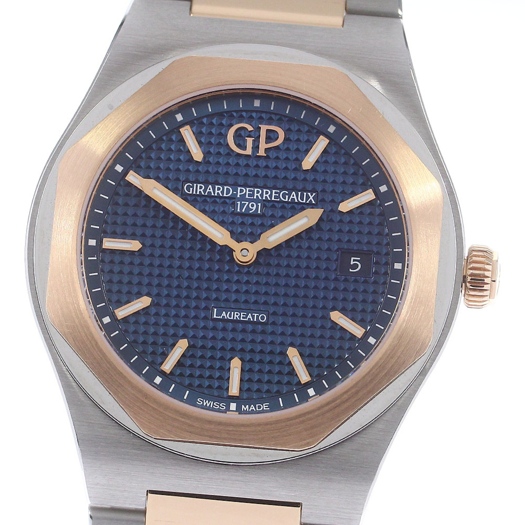 ジラール・ペルゴ GIRARD-PERREGAUX 80189-56-432-56A ロレアート PGコンビ デイト クォーツ ボーイズ 箱・保証書付き_766674クォーツRefNo