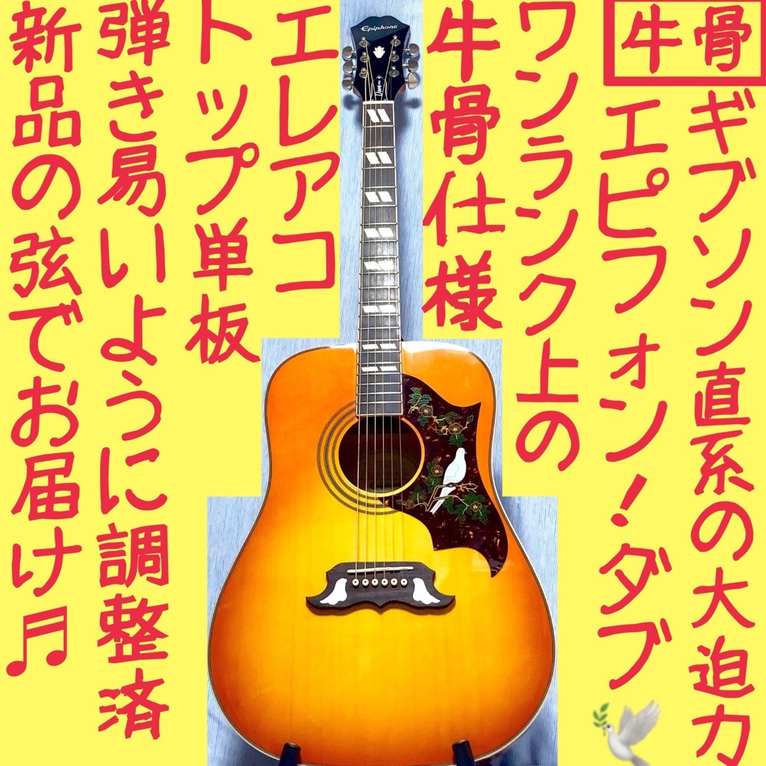 【牛骨☆エレアコ】Epiphone☆エピフォン☆DOVE☆ダヴ★ダブ