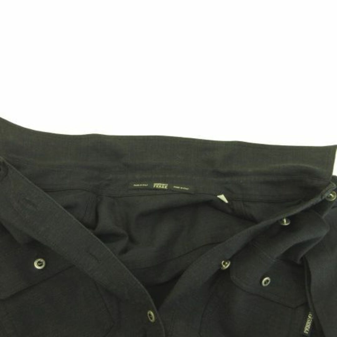 Gianfranco FERRE(ジャンフランコフェレ)のジャンフランコフェレ GIANFRANCO FERRE シャツ 半袖 黒 M レディースのトップス(シャツ/ブラウス(半袖/袖なし))の商品写真