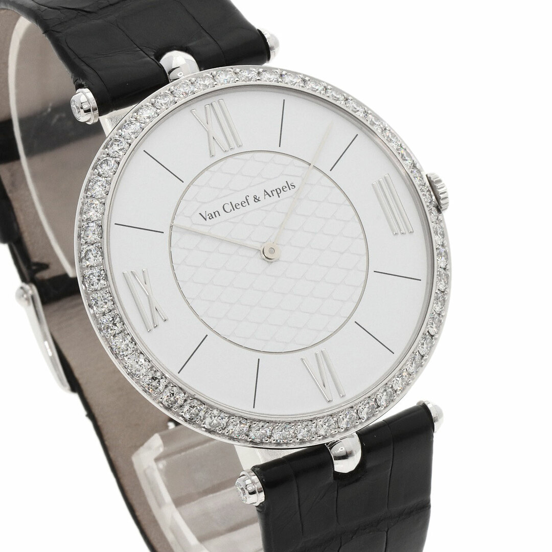 Van Cleef & Arpels(ヴァンクリーフアンドアーペル)のVan Cleef & Arpels VCAR03GJ00 ピエールアーペル メーカーコンプリート ベゼル ダイヤモンド 腕時計 K18WG アリゲーター メンズ メンズの時計(腕時計(アナログ))の商品写真