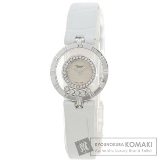 ショパール(Chopard)のChopard 20/5681  ハッピーダイヤモンド  メーカーコンプリート 腕時計 K18WG 革 レディース(腕時計)