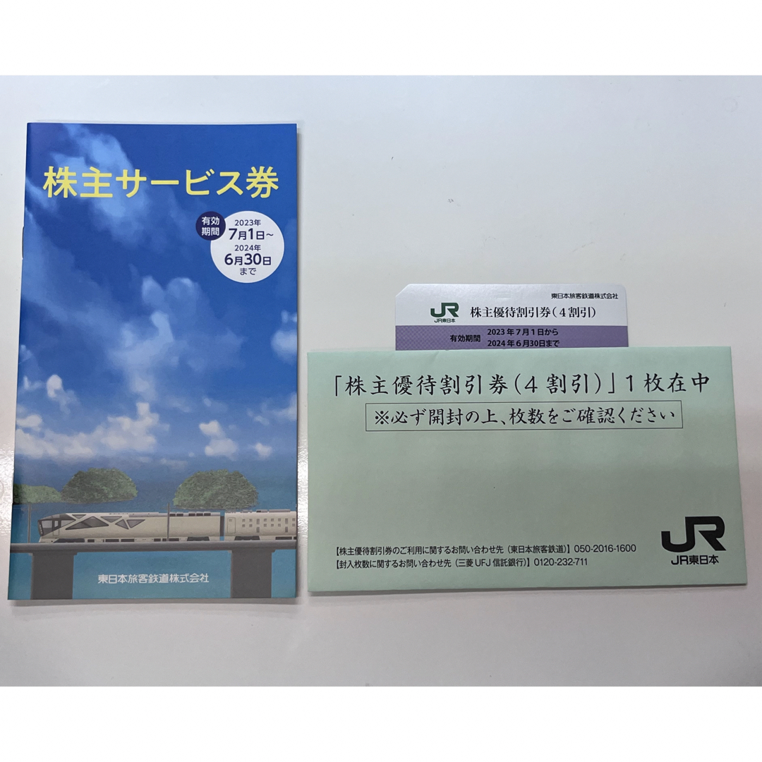 【JR東日本】株主優待割引券　株主サービス券　4割引