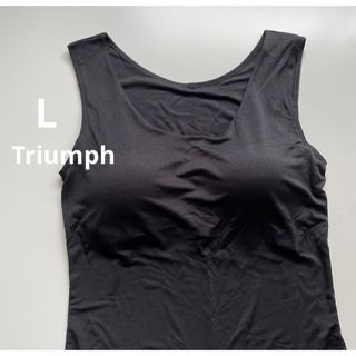 トリンプ(Triumph)のトリンプ  Lサイズ　ブラック　タンクトップブラ　リラックスブラ　ノンワイヤー(タンクトップ)