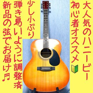 HONEY BEE!少し小ぶり!F-15 CS!アコギ【弾き易く調整☆新品の弦