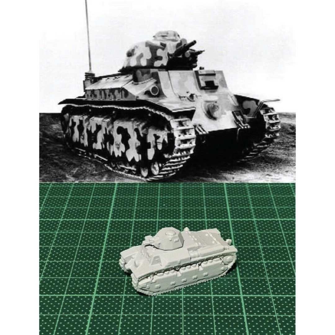 1/144 レジンキット WWII フランス軍 Char D2 戦車 エンタメ/ホビーのおもちゃ/ぬいぐるみ(模型/プラモデル)の商品写真