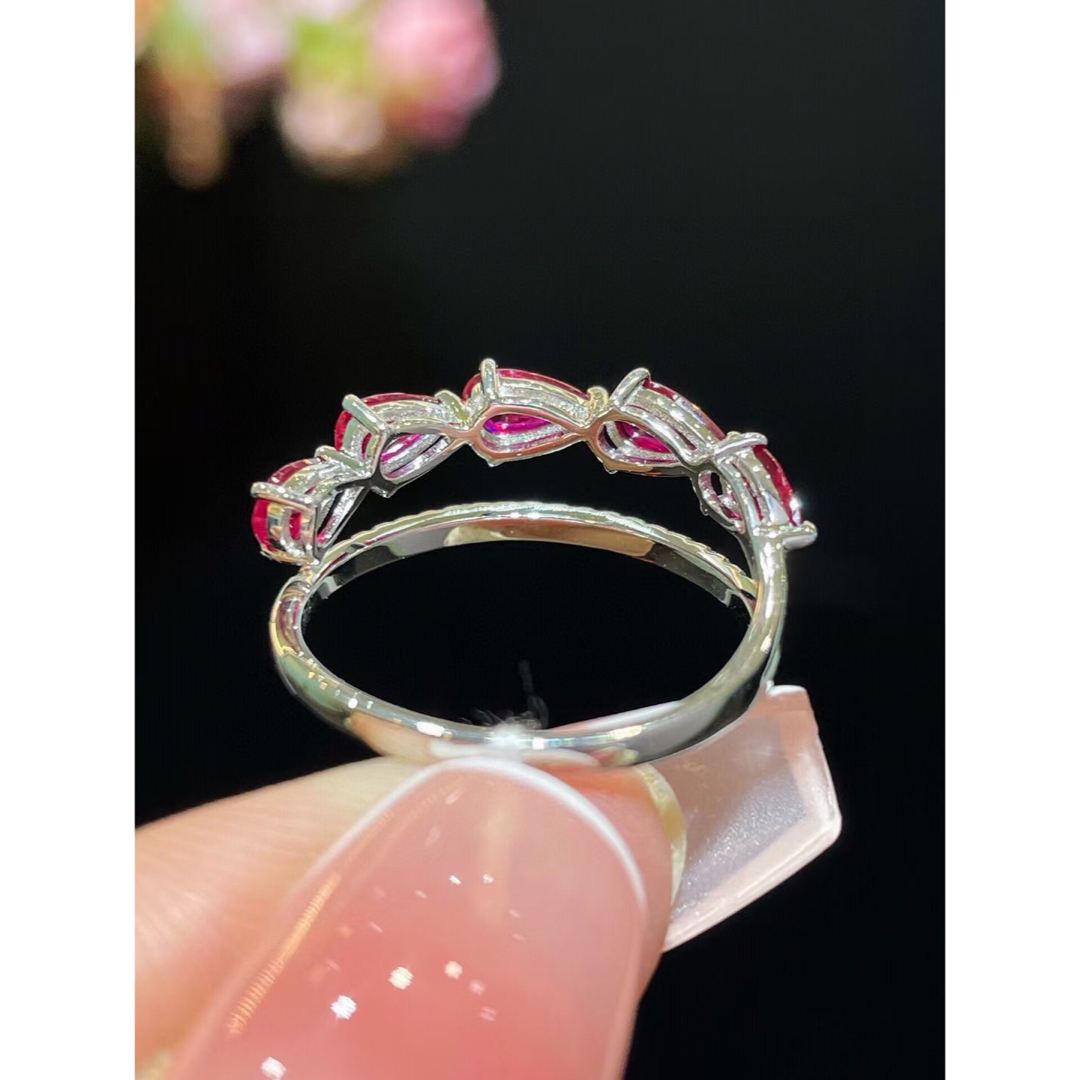 天然 ルビー ダイヤモンド リング 1.14ct k18 ¥ - リング(指輪)