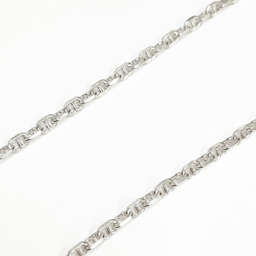 シルバー 925 アンカーチェーン カット ネックレス  Silver Anchor Chain Necklace   サイズ：56cm  シルバーアクセサリー 小ぶり 細め  メンズ  レディース  【新品】